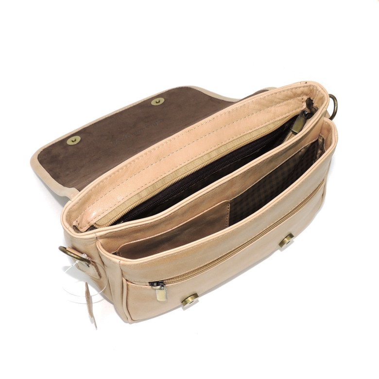 Бежевая женская кожаная сумка Natalia Kalinovskaya «Лана» С93