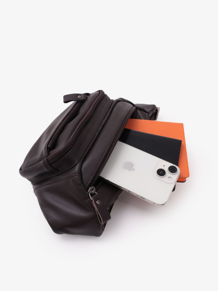 Сумка на пояс Baggins Б 0168 коричневая Сумка на пояс Baggins Б 0168 коричневая