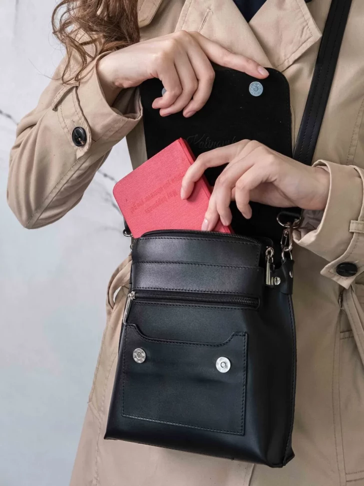 Сумка женская Natalia Kalinovskaya С86п.711 «Бритт» чёрная Сумка женская Natalia Kalinovskaya С86п.711 «Бритт» чёрная