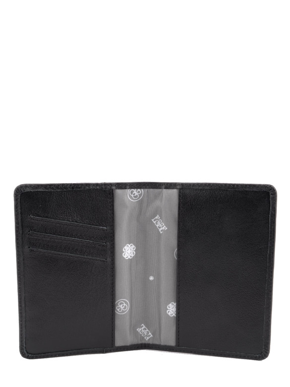 Обложка паспорт PAGE DARK Esse, кожа черный тиснение, 70943