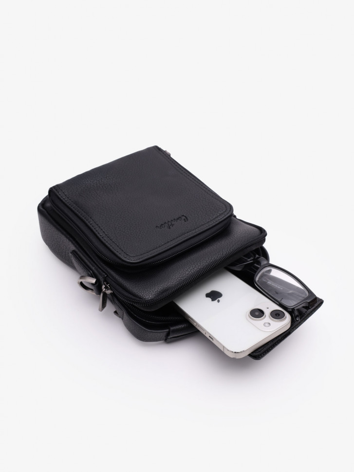 Сумка мужская Cantlor Ж03-G1308S-5 черная Сумка мужская Cantlor Ж03-G1308S-5 черная