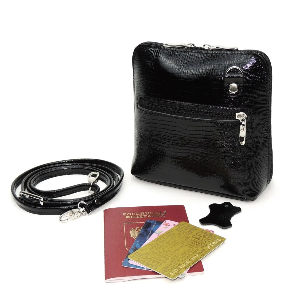 Сумка женская Natalia Kalinovskaya С 83р.911 «Бенте» чёрная рептилия Сумка женская Natalia Kalinovskaya С 83р.911 «Бенте» чёрная рептилия