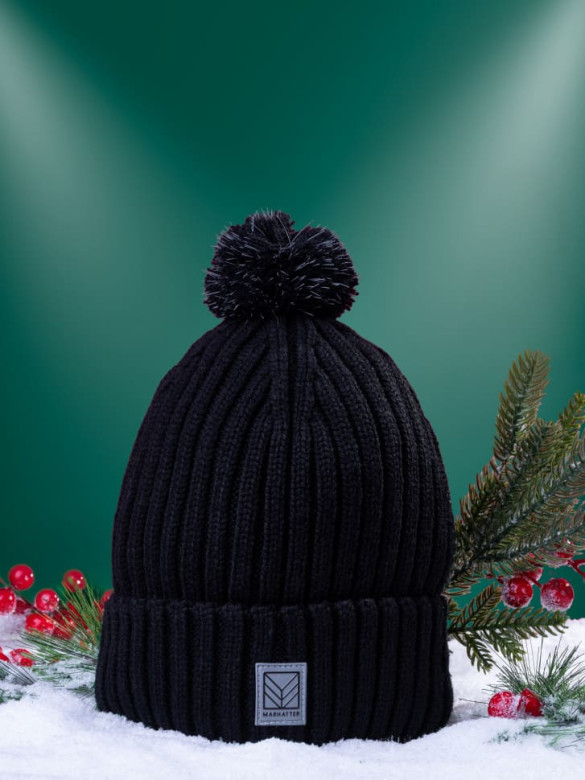 Шапка мужская 13119 MARHATTER чёрный(57-59)