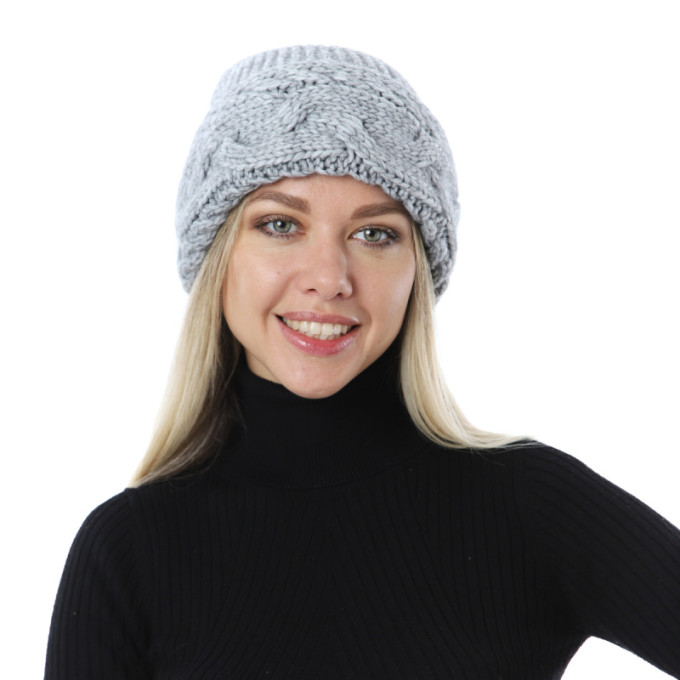 Шапка женская Flioraj 105FJ светло-серая Шапка женская Flioraj 105FJ светло-серая