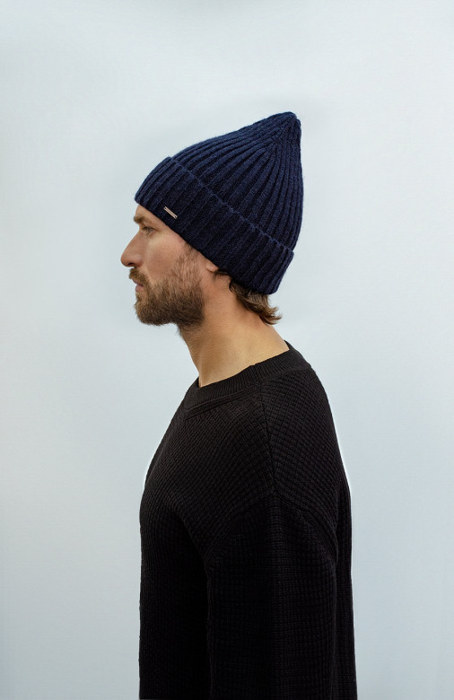 Мужская шапка 12870 MARHATTER тёмно-синий