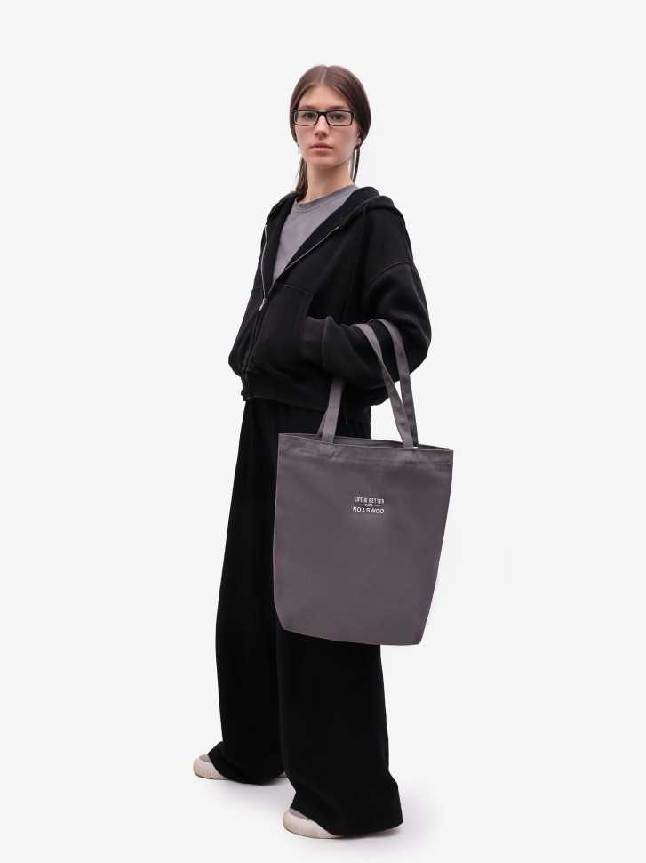 Сумка-шопер Б 6003 серая Сумка-шопер Б 6003 серая