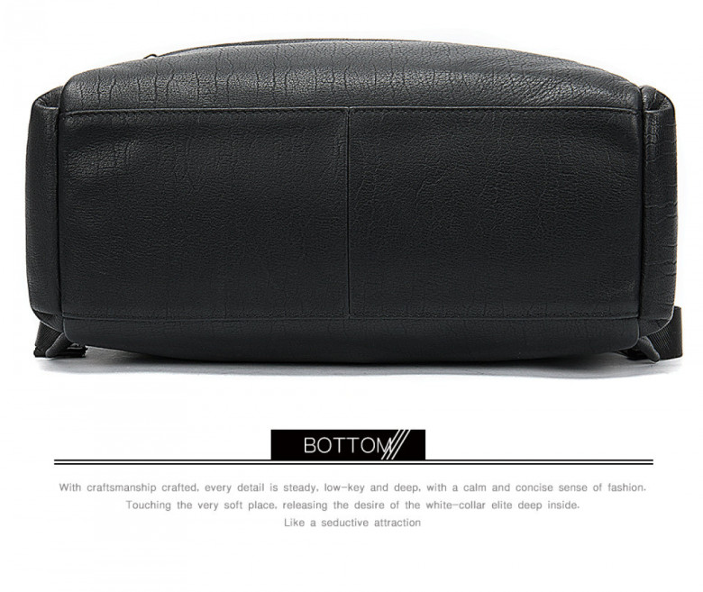 Большой мужской рюкзак из натуральной кожи 8723 чёрный Большой мужской рюкзак из натуральной кожи 8723 чёрный