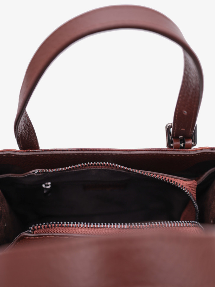 Сумка женская Karya 2402 коричневый крокодил Сумка женская Karya 2402 коричневый крокодил