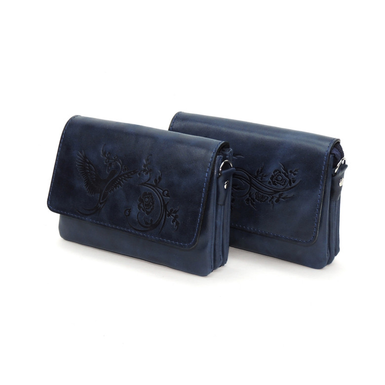 Женская сумочка кошелёк Natalia Kalinovskaya С53т «Колибри» синяя