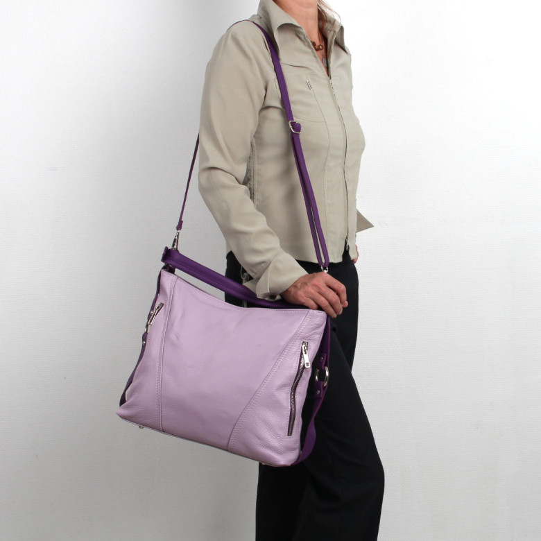 Сумка женская итальянская Roberta Firenze Арт223 dollaro светло-серая