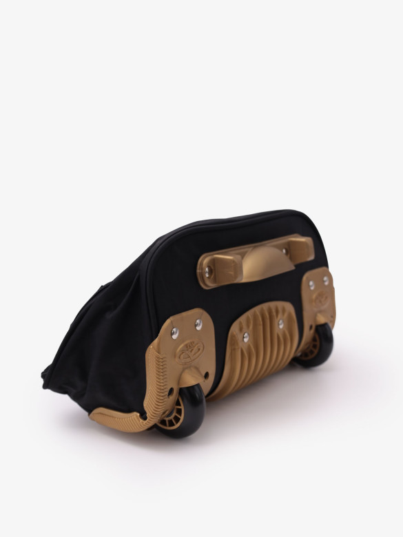 Сумка-трансформер дорожная хозяйственная на 2 колёсах TsV 526,22 чёрная/бронза