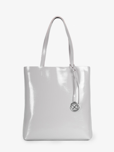 Сумка женская Baggins KDL-1300 лак светло-серая Сумка женская Baggins KDL-1300 лак светло-серая