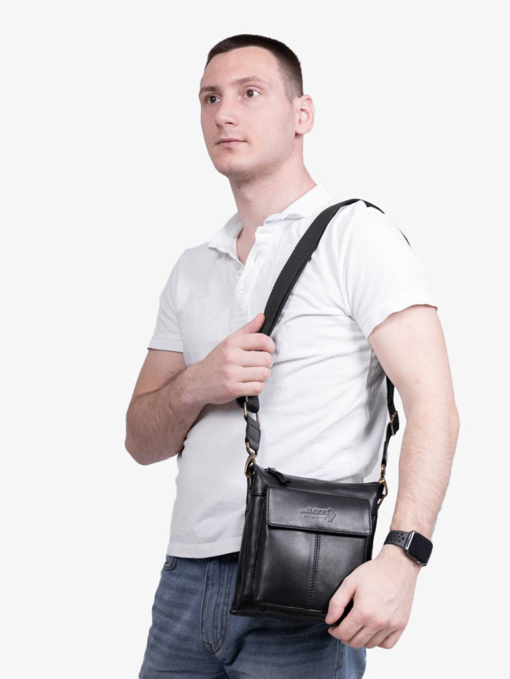 Сумка мужская zн ALEXX ALG0108 черная наппа Сумка мужская zн ALEXX ALG0108 черная наппа