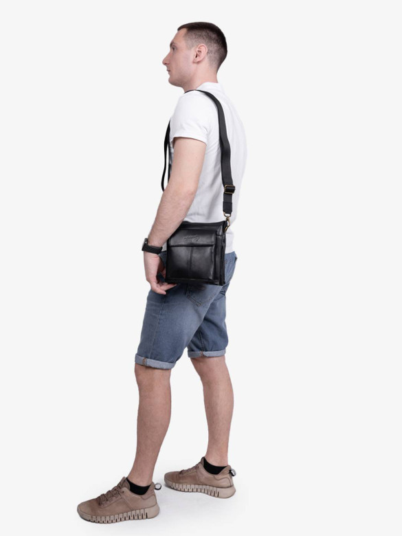 Сумка мужская zн ALEXX ALG0108 черная наппа