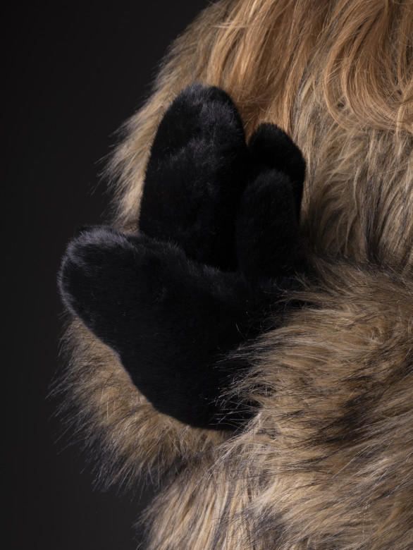 Варежки женские Baggins иск.мех черные