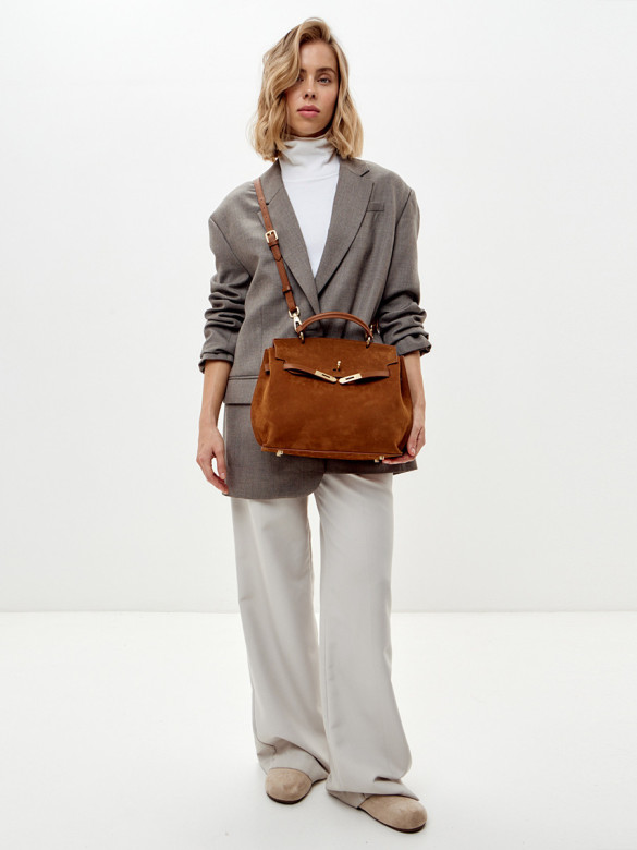 Сумка Curanni 9402 замша рыжая