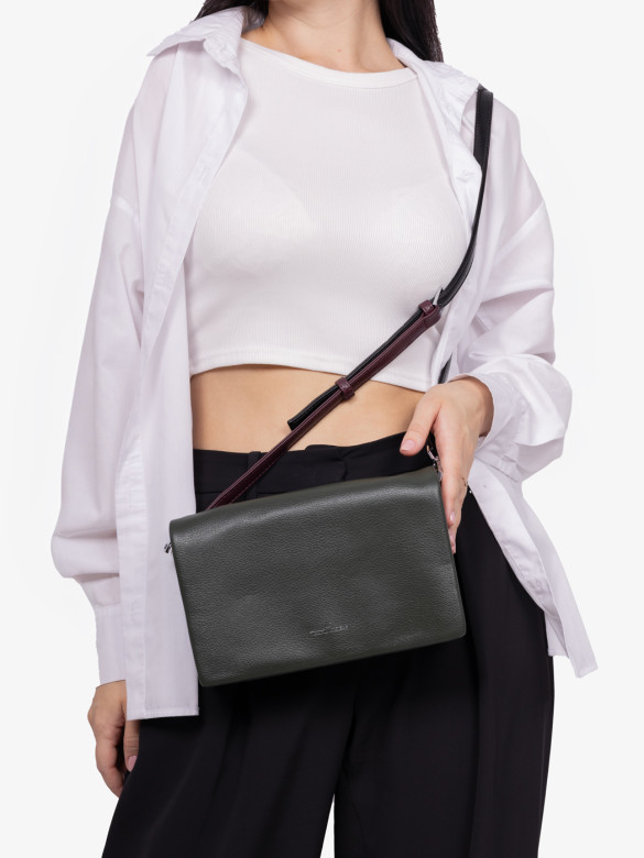 Сумка женская Vishnia 0006 green/wine Сумка женская Vishnia 0006 green/wine