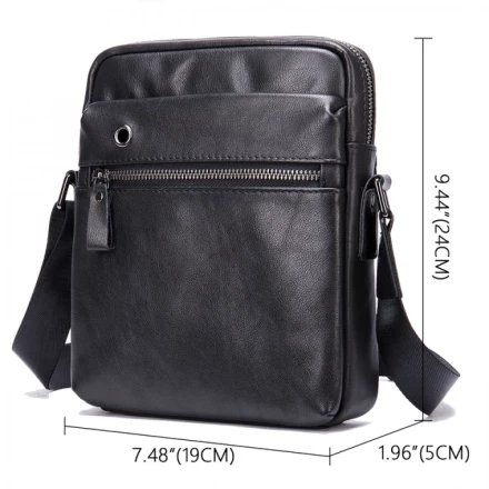 Мужская сумка через плечо 8717 чёрная