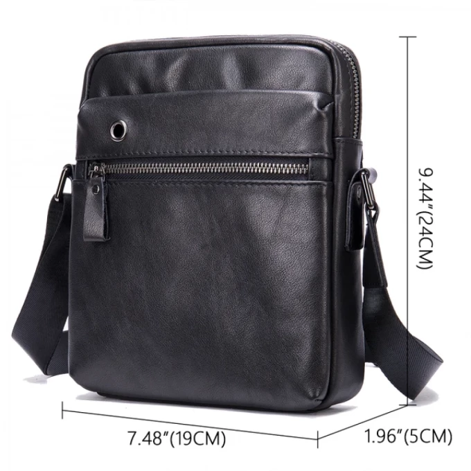 Мужская сумка через плечо 8717 чёрная Мужская сумка через плечо 8717 чёрная