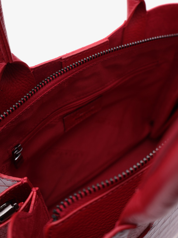 Сумка женская Karya 2392 красный крокодил