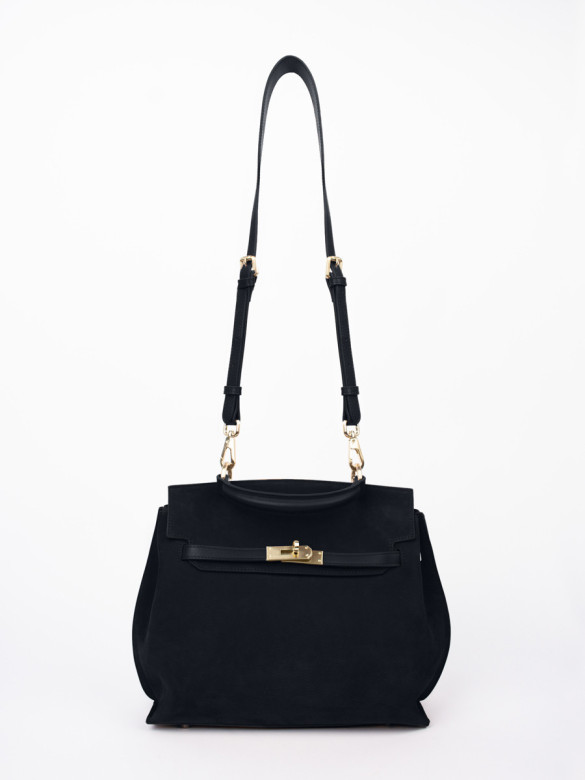 Сумка Curanni 9402 замша чёрная Сумка Curanni 9402 замша чёрная