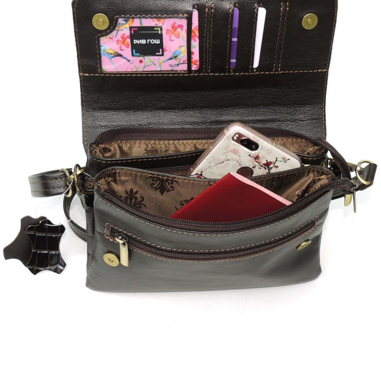 Коричневая женская кожаная сумка Natalia Kalinovskaya «Кора» Коричневая женская кожаная сумка Natalia Kalinovskaya «Кора»