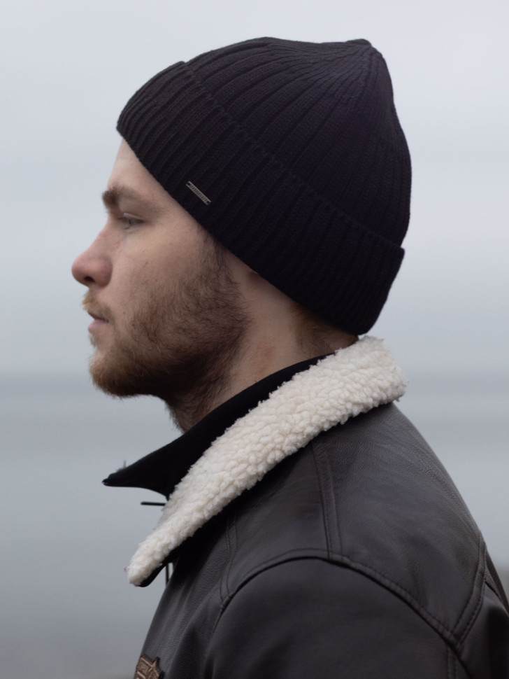 Шапка мужская 12072/2 MARHATTER чёрный (57-59)