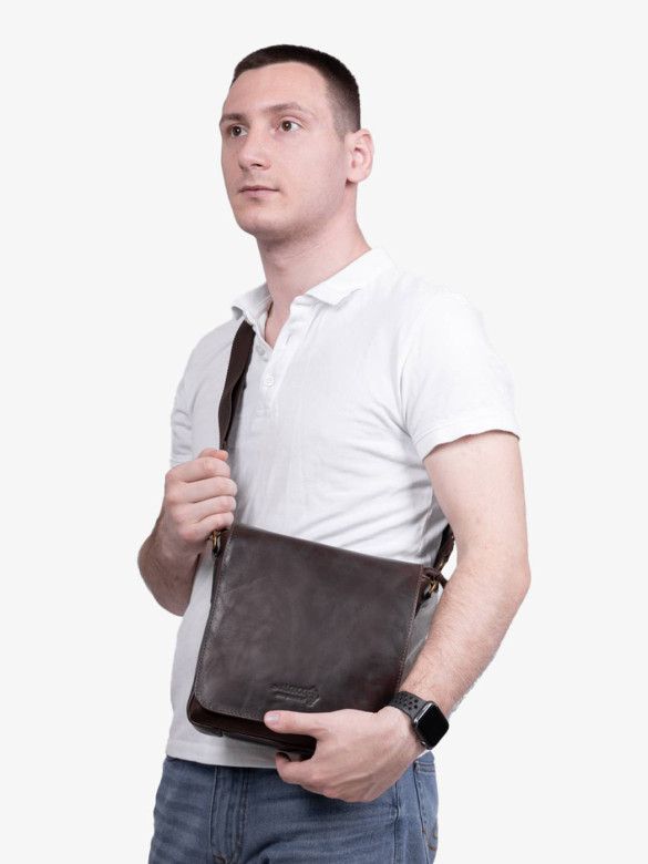 Сумка мужская zн ALEXX 0111 коричневая