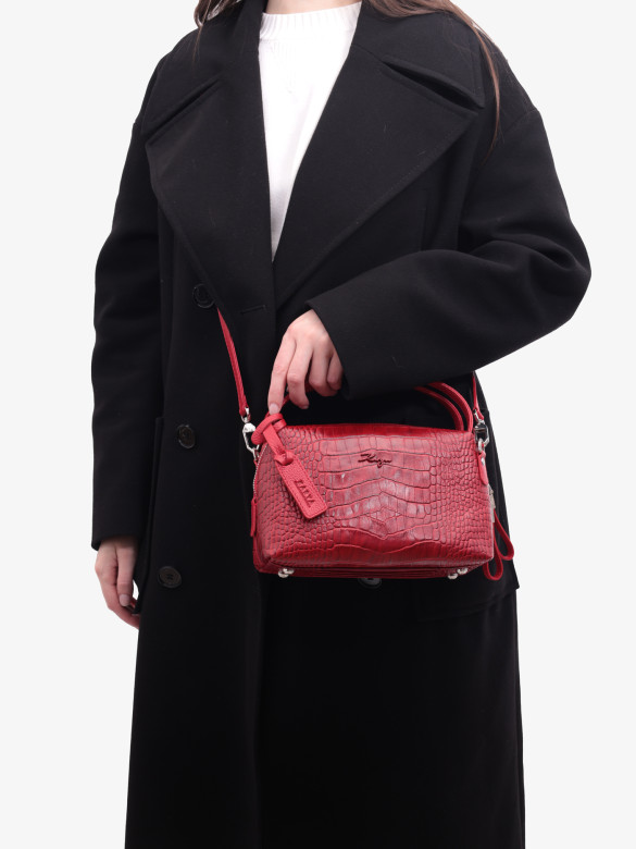 Сумка женская Karya 2229 красный крокодил