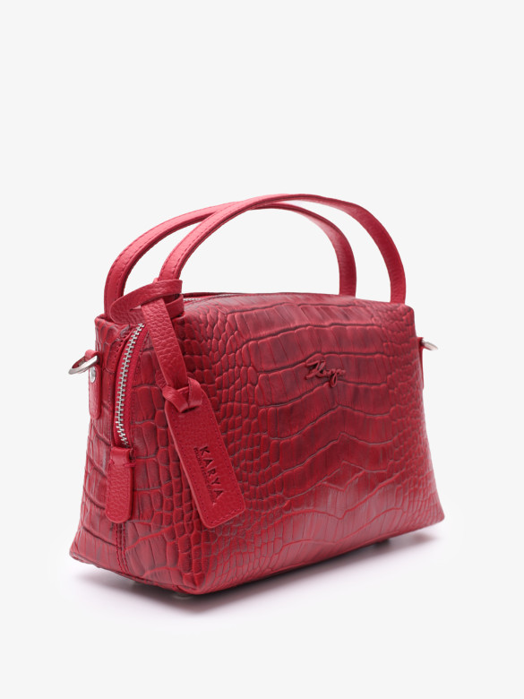 Сумка женская Karya 2229 красный крокодил