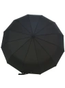 Зонт мужской Popular 2600-MN 12 спиц чёрный, полный автомат, ручка крюк пластик