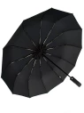 Зонт мужской Popular 2600-MN 12 спиц чёрный, полный автомат, ручка крюк пластик