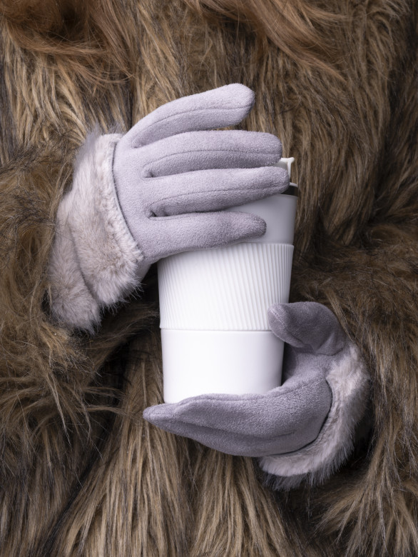 Перчатки женские Юйлин 7749 серые