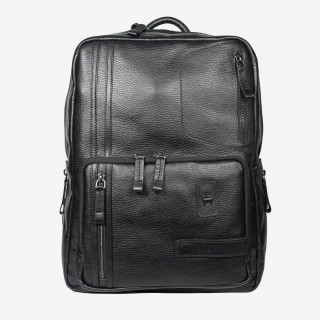 Большой мужской рюкзак из натуральной кожи Karya 6014 чёрный