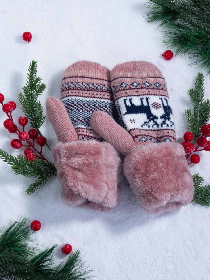 Варежки женские KimLin 260 пудра Варежки женские KimLin 260 пудра