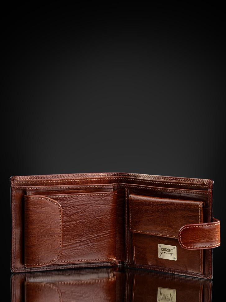 Портмоне мужское Cosset F14-327-1432 коричневое Портмоне мужское Cosset F14-327-1432 коричневое