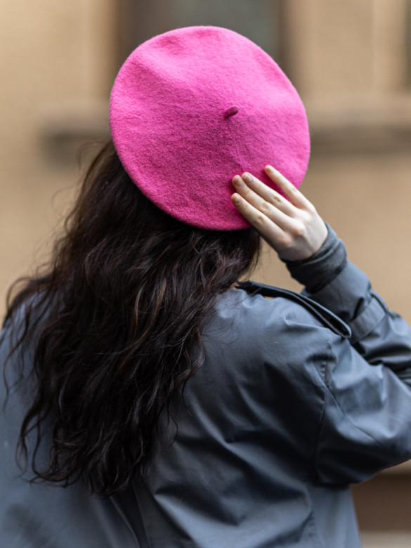 Берет женский Stigler, малиновый сорбет