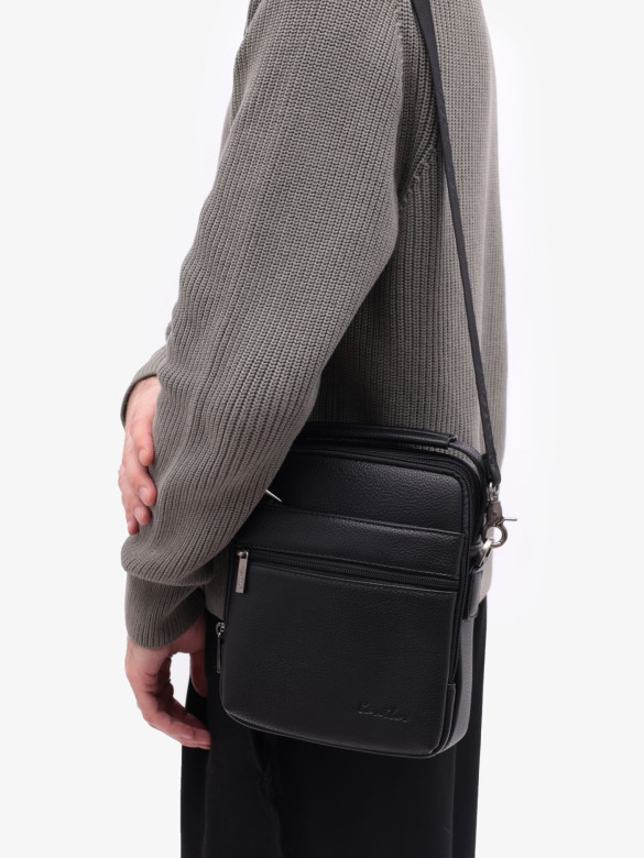 Сумка мужская Cantlor Ж03-G1312M-5 черная Сумка мужская Cantlor Ж03-G1312M-5 черная