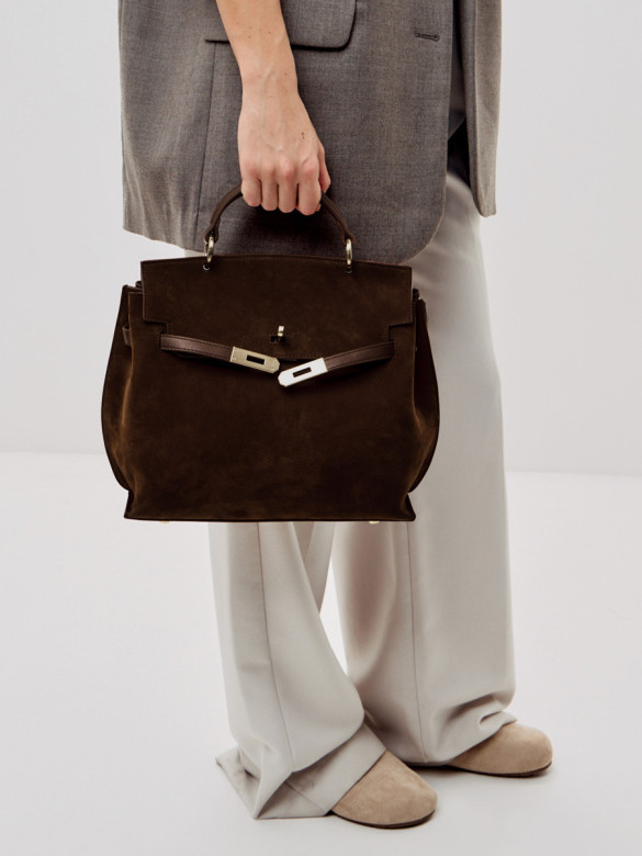 Сумка Curanni 9402 замша коричневая