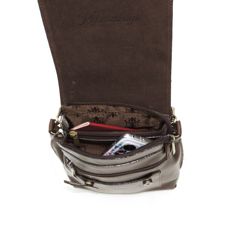 Женская кожаная сумка Natalia Kalinovskaya С86п-682 бордо