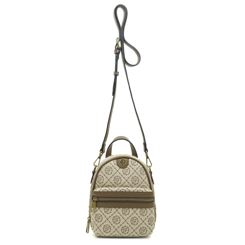 Сумка-рюкзак FABRETTI FMMW233579-12 коричневый принт Сумка-рюкзак FABRETTI FMMW233579-12 коричневый принт