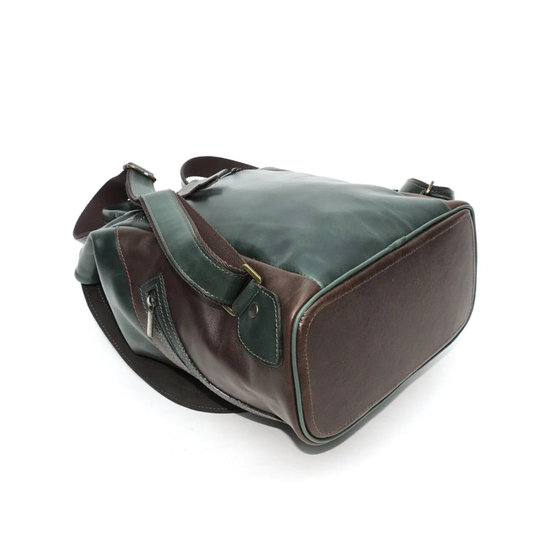 Рюкзак женский Natalia Kalinovskaya, "Стасия" зеленый/коричневый 