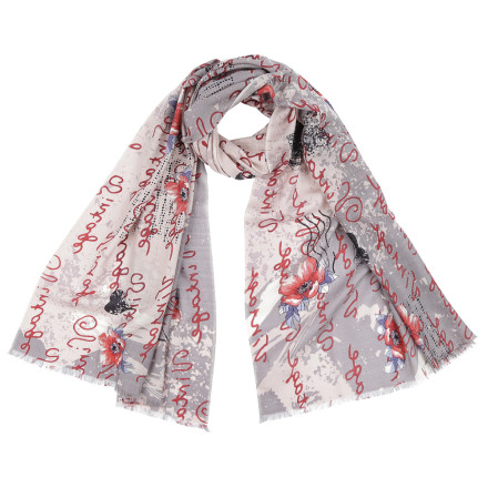 Шарф женский FABRETTI GS1222-3 серый Шарф женский FABRETTI GS1222-3 серый