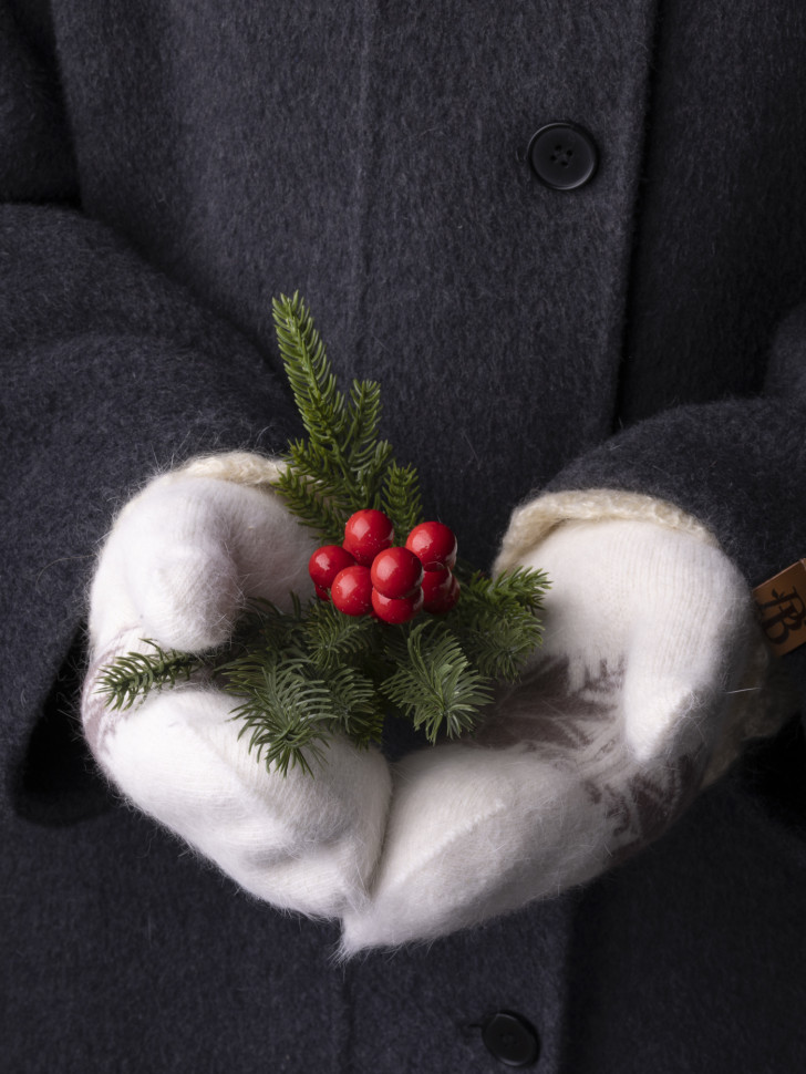 Варежки женские Корона 3046 молочные Варежки женские Корона 3046 молочные