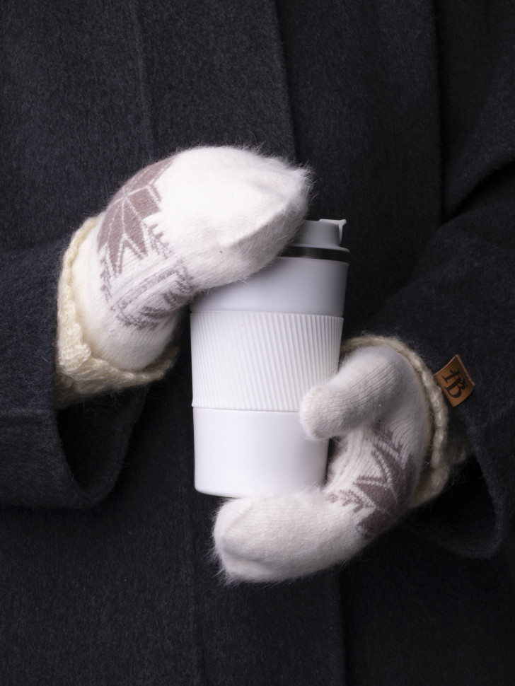 Варежки женские Корона 3046 молочные Варежки женские Корона 3046 молочные