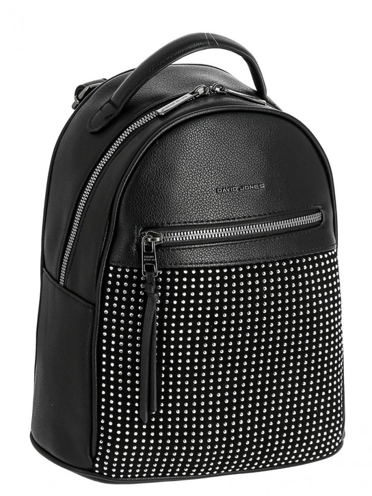 Рюкзак городской David Jones 6864-2 black с металлическими клёпками-стразами