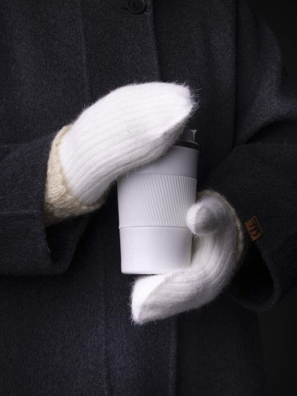 Варежки женские Корона 6559 белые