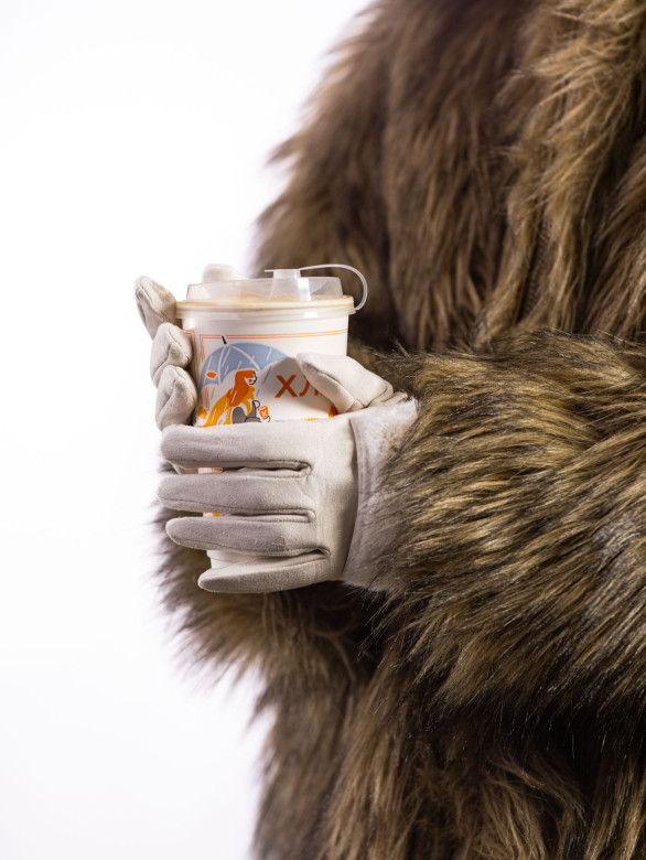 Перчатки женские Юйлин 7749 кремовые