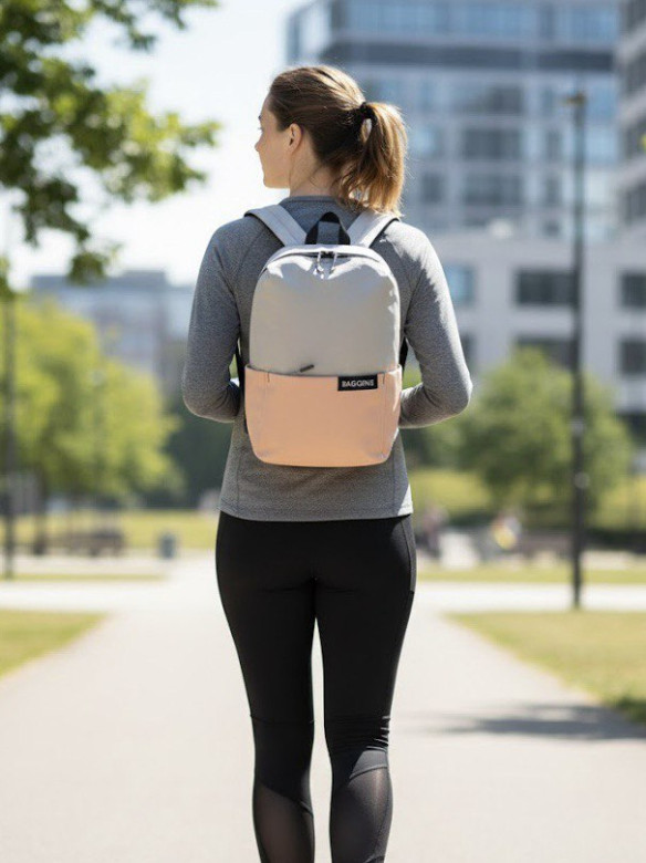Рюкзак Baggins 621 серый/розовый