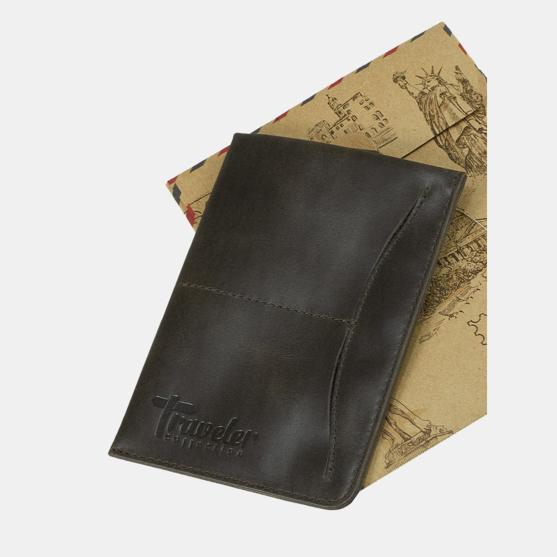 Обложка для паспорта Jango ОП-128-1921 "Traveler" шоколад Обложка для паспорта Jango ОП-128-1921 "Traveler" шоколад